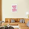 Drimiler Retro Newspaper Pink Font Poster What If It All Works Out Canvas Wall Art Positive Affirming Quote Minimalist Prints Painting For Home Bedroom Dorm Wall Decor 12x16in Unframed #4