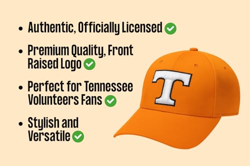 Gorra Ajustable Oficial Universidad Tennessee Vols Naranja miniatura 6
