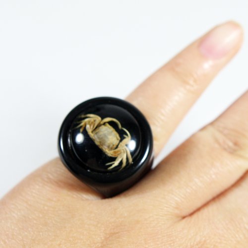 REALBUG Crab Black Ring Size 73