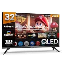 TD Systems - Smart TV 32 Pulgadas QLED, Android 14 GTV, Television TDT HD, Modelo 2025, Televisor con 3 años de garantía - PRIME32K21GLQ