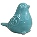 Vogel-Dekofigur für den französischen Garten, aus glasierter Keramik, Vogelfigur, Vogel-Statue, Vogelskulptur, Zuhause, Garten, Hochzeitsdekoration, keramik, blau, 4" Tall x 3" Width x 4 1/4" Depth