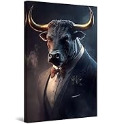 Startonight Canvas Wall Art - Elegant Ox - Decoration Artwork Ready to Hang for Living Room Big P...