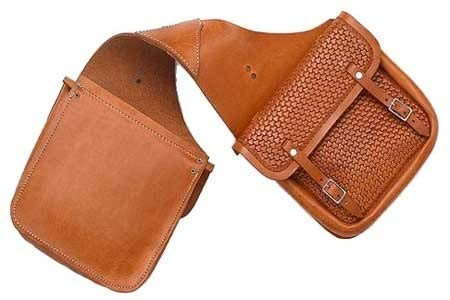 HUMAYL SADDLERY Horse Saddle Bag Western Cowhide Genuine Leather Equestrian Trail Tooling Carving Tooled Carved Pack Equipment Horse Saddle Bags Size: 10” L x 10” W x 3 ½” D inches, BAG47