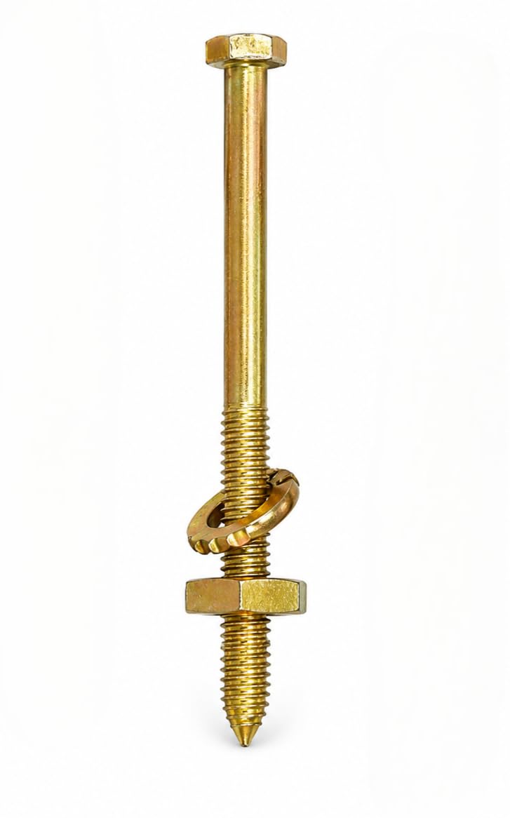 6 Inch Bed Cot Bolt with Nut and Washer, Zinc Plated, Heavy Duty Furniture Fastener for Wooden Bed Frame Assembly, Pack of 1-image-48