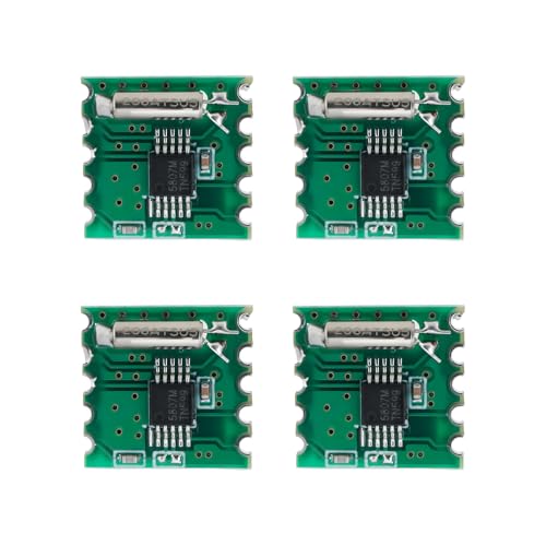 Create idea Módulo de Radio Estéreo FM RDA5807M (4 Unidades) RRD-102V2.0 Interfaz I²C de 2,7 V A 5,5 V para Audio FM de 76-108 MHz