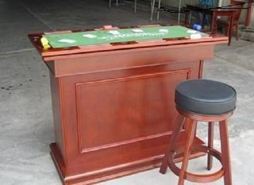 Kunibert Mesa de póquer – Poker/ruleta/dado/blackjack/mostrador – 5 variantes en un bar