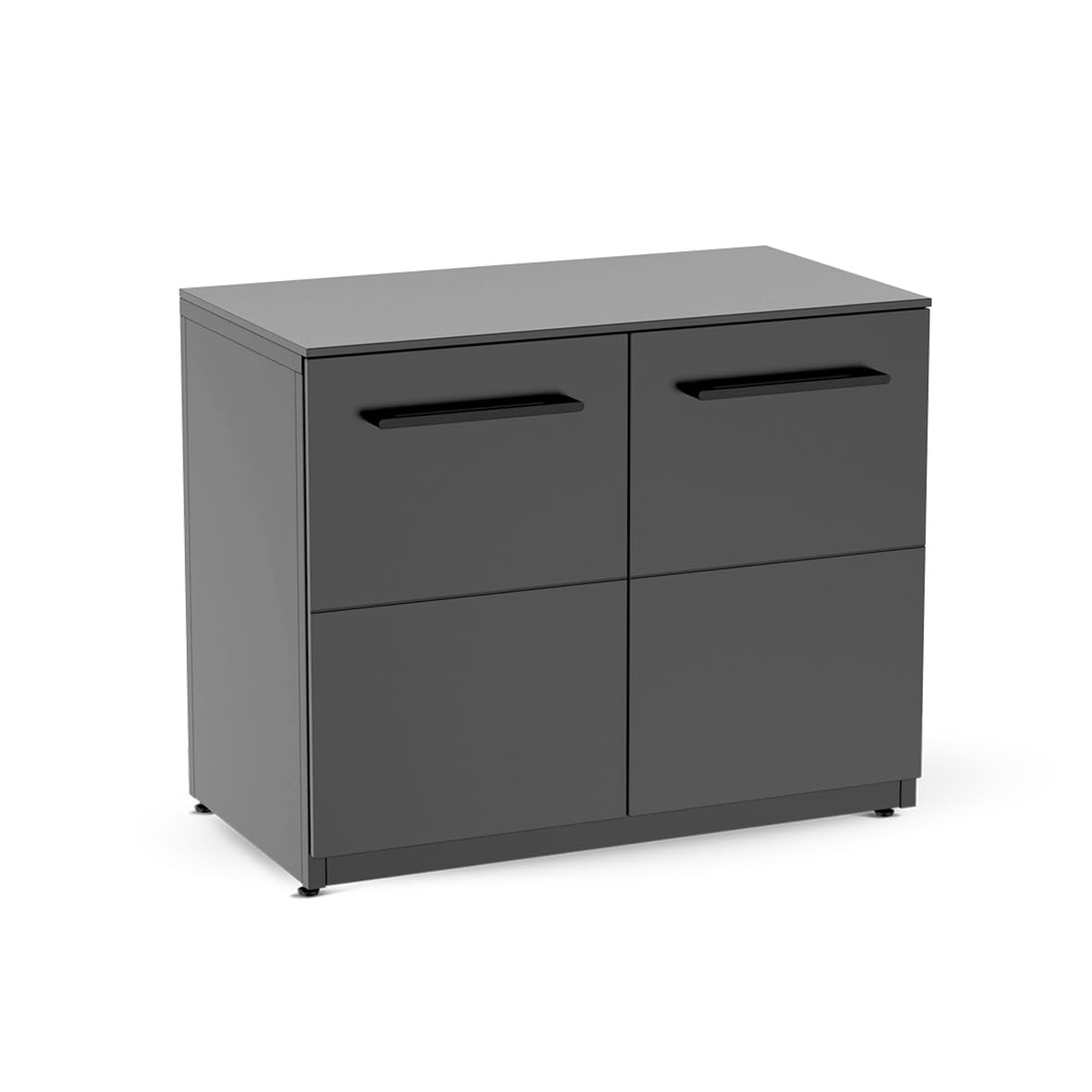 Cozze Schrankmodul für Outdoor Küche – Unterschrank mit Türen & 15 mm HPL-Arbeitsplatte – Wetterfester Stahl – 90x110x60 cm