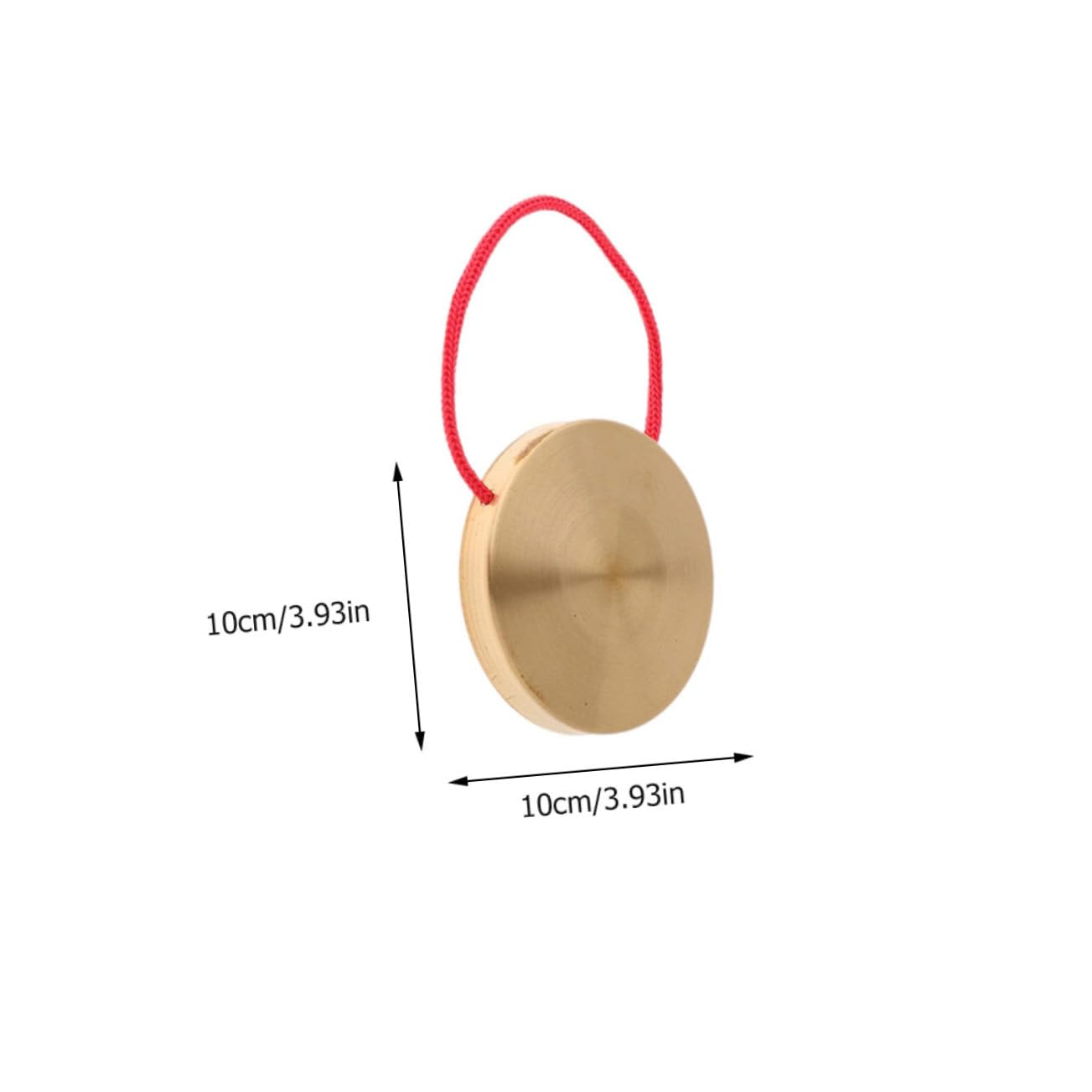 Milisten Mini Gong Drum Hand Gong Instrument for Chinese Culture Made of Superior Wood for Business Opening Basketball Game More Random Style