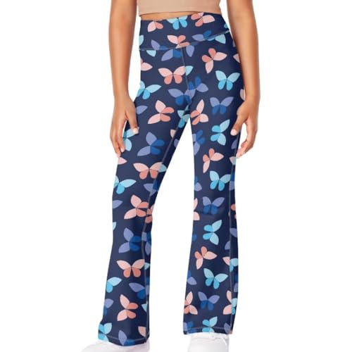 Image of Girls Flare Leggings 5-14T Cute Bell Bottoms for Girl Yoga Pants for Gym