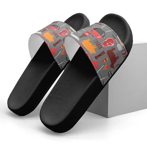 Pitovozu Summer Cartoon Animals Slippers for Women Men Comfotable Sandals Non Slip Home Bedroom Pool Shower Outdoor Slide Slippers3