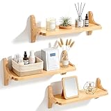【🌲 Bois de pin naturel dans une taille pratique】 Cette étagère murale bois est fabriquée en pin robuste aux dimensions 40 x 13 x 1,5 cm. Avec sa finition durable et sa teinte bois naturelle, elle apporte chaleur et espace de rangement pratique à la chambre, au salon ou à la cuisine