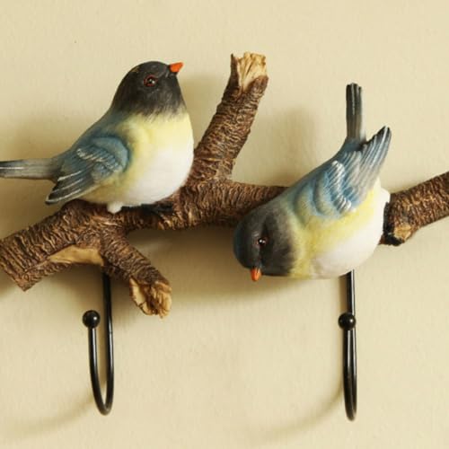 Gancho de pared de pájaro resistente para abrigos y ropa decorativa 6