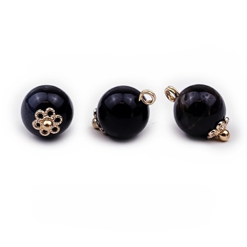 Guziki perłowe Guziki perłowe, 10/20 szt. 10 mm, imitacja kamienia, mała okrągła kulka do guzika z trzonkiem żywicy(9# Black Gray,10MM 20PCS)