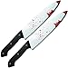 Messe mit günstig Kaufen-2 x Halloween-Messer-Requisite, Halloween-Kostüm-Zubehör, 2 Stück, Zombie-Messer, 30 cm, Kunststoffmesser, Halloween-Messer, Halloween-Waffe – Gefälschtes blutiges Messer mit Blut Kunststoffmesser,