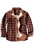 Mr.Stream Homme Casual Manches Longues à Carreaux Flanelle Bouton fourrée Chaud Chemise Sherp Veste XL Red Coffee