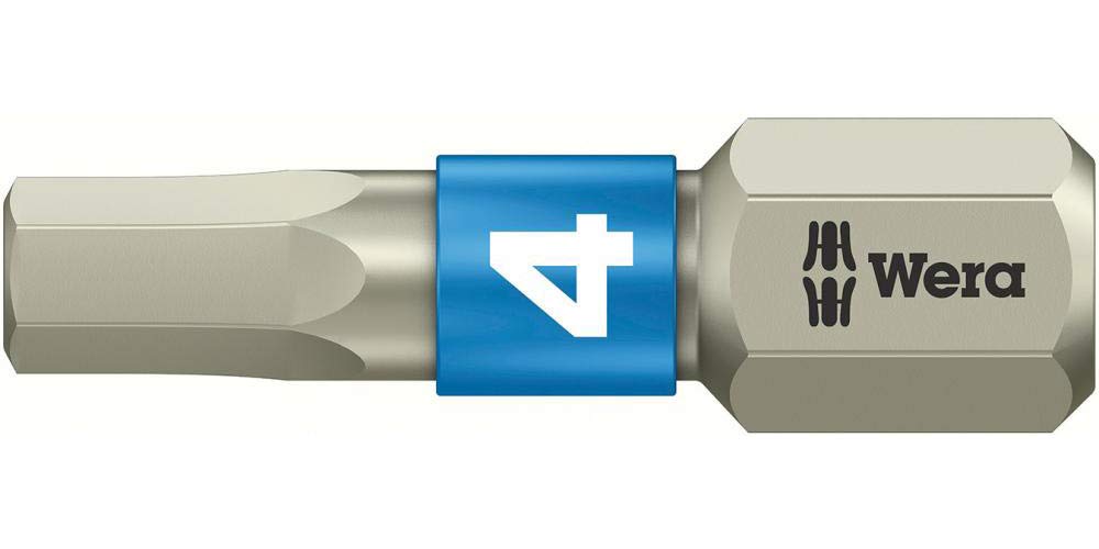 Wera - 3840/1 Ts Torsion Stainless Steel Insert Bit Hex 4.0 X 25Mm