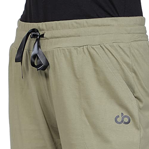 Image of Club A9 Womens Regular Fit Solid Cotton Capri Pants for Daily Casual Wear