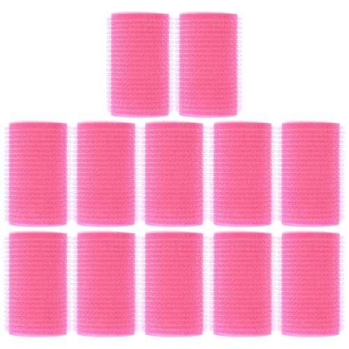 IWOWHERO 12Pcs Self Adhesive Hair Sponge Rollers Dual Color Curlers for Effortless Styling for Hair Lightweight and Durable Hairdressing Tool for Women