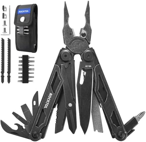 ROCKTOL Outil multifonction VG-10 Blade 29 en 1 avec coupe-fil re...