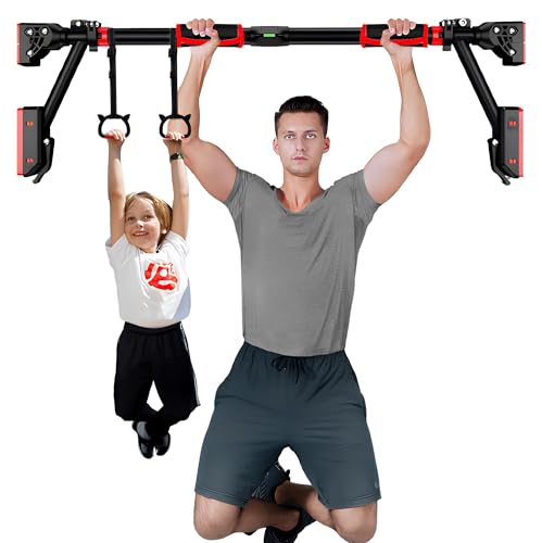 XMSISKXJ Pull Up Bar Household Multi-Functional Adjustable Pull Rod Without Screw Installation Doorway Exercise Bar Pull-Up Single Rod Fitness Training - Length 78-98cm
