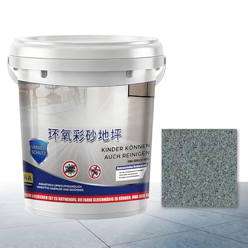 Resina epoxi para suelo de hormigón, 500 ml, revestimiento de pintura , superficie autonivelante antideslizante, superficie resistente al desgaste, acabado brillante de secado rápido, protección