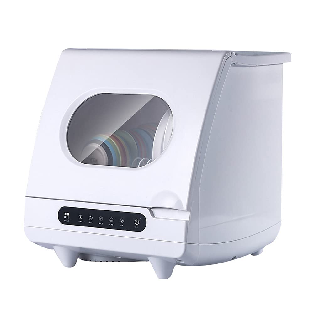MNSSRN Automatic Dishwasher, Intelligent Automatic Mini Dishwasher for Household Use, Small Exquisite, 1200W Power Consumption, Touch Screen