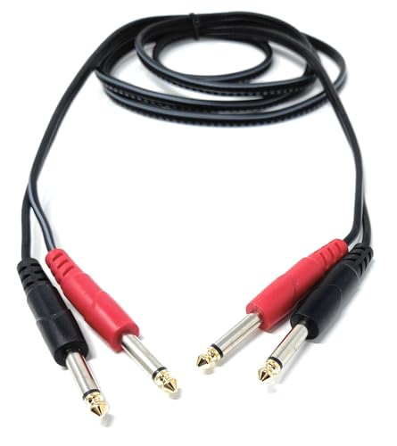 Cable mono jack 6,35 mm DRUT con extremos dorados y doble blindaje antiinterferencias