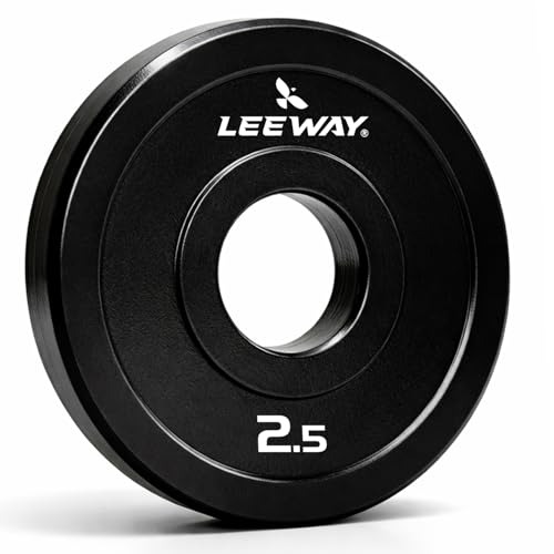 Image of Leeway Color Steel Weight Plates (2.5kg x 2) | Iron Plates for Gym | 51mm Olympic Hole | Metal weight for Home Gym & Powerlifting | Solid Steel Construction (Multi Color, 2.5kg Pair)
