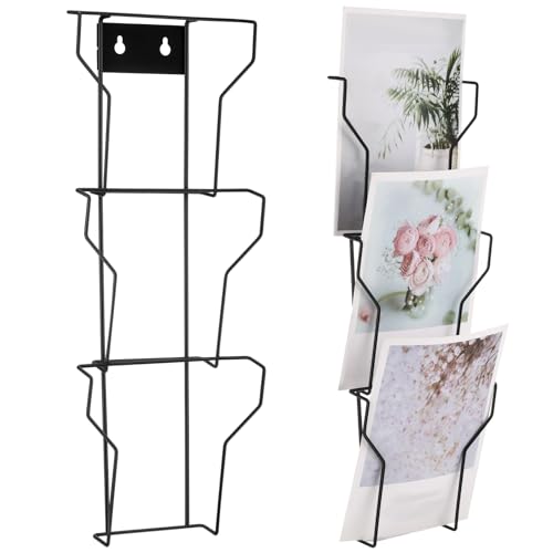 Soportes de pared para tarjetas de felicitación y organizador vertical de alambre