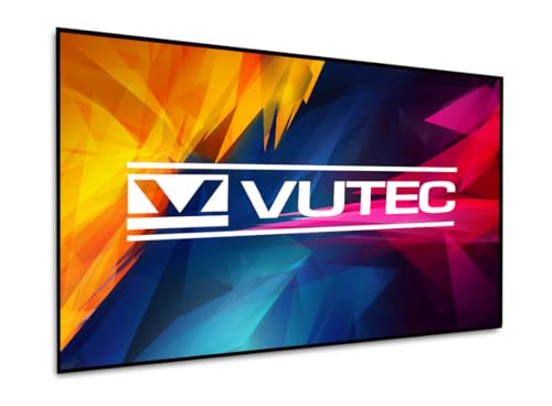 Image of V Vutec Edgeless Fixed Frame Projector Screen 120 Inch 16:9, 1.6 Gain 8K 4K Ultra HD Active 3D ALR Crystal LT Wall Mount Projection Screen for Movie, Classroom, Office and Home Theater Cinema
