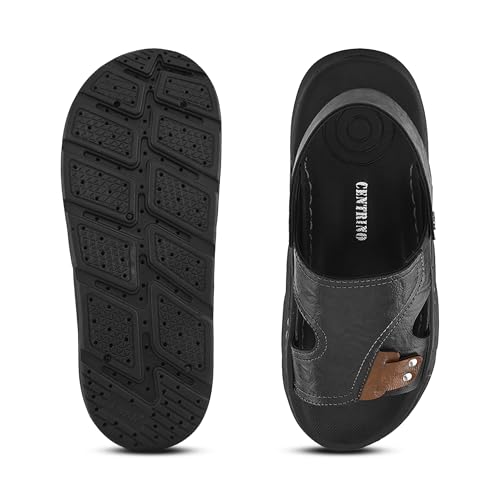 Image of Centrino Men's Sling Sandals | Stylish Strap Sandal with Grip Insole | Platform Comfort Sandal with Accent Pouch & Adjustable Strap| Comfortable Casual Footwear for Office, Travel & Walking (9578)