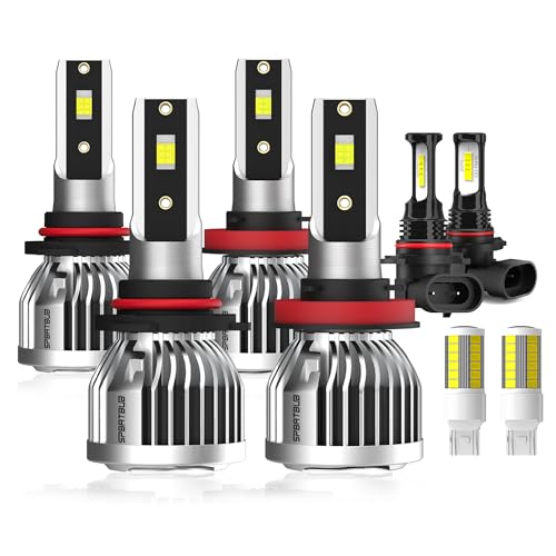 Image of For 2015-2023 Ford F150 light Bulbs, 9005 High Beam H11 Low Beam 9145 Fog Light Turn signal Lights Combo, 8-Pack