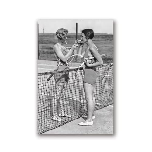 Affiche de tennis vintage pour chambre de filles déco murale salon rétro chic