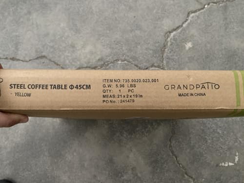 Grand patio Outdoor Side Table Small Table Round End Table Garden Table Lightweight Snack Table for Outdoor Garden Hallway Bedroom Living Room Terrace Balcony -Yellow - Image 12