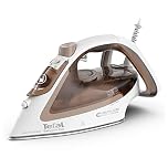 Tefal Easygliss Eco Dampfbügeleisen, 2800 Watt, 240 g/Min. Dampfstoß, 50 g/Min. automatischer Dampf, Vertikaldampf, Durilium AirGlide Bügelsohle, 88% recycelbar, Eco-Modus, mocha/weiß, FV5780