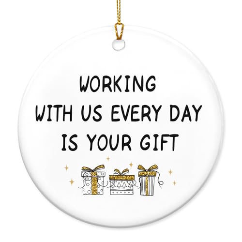 OASSIE Regalos de compañeros de trabajo para amigas y mujeres, adornos de Navidad 2024 – Navidad, agradecimiento, regalos de agradecimiento para compañeros de trabajo, regalos de jefe para mujeres,