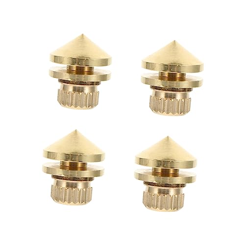 KOMBIUDA 4Pcs Shockproof Speaker Spikes Pads Copper Isolation Feet for Studio Speakers Durable Speaker Accessories for Enhanced Audio Experience for Home and Ktv Use