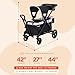 Baby Trend Expedition 2-in-1 Collapsible Stroller Wagon Plus with Canopy, Storage Basket, 2 Storage Trays, and 6 Bottle Holders, Modern Khaki