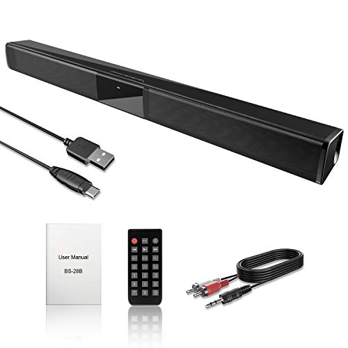 Soundbar, Sound Bar Speaker, Geekroom 2.0 Channel Wired & Wireless Soundbar Speaker Home