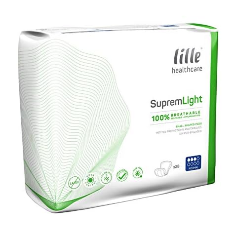 Lille SupremLight Incontinence Pads, Fast Absorbing Disposable Briefs for Men and Women, Regular , Medium Absorption, Size Medium , Pack of 28 Cover