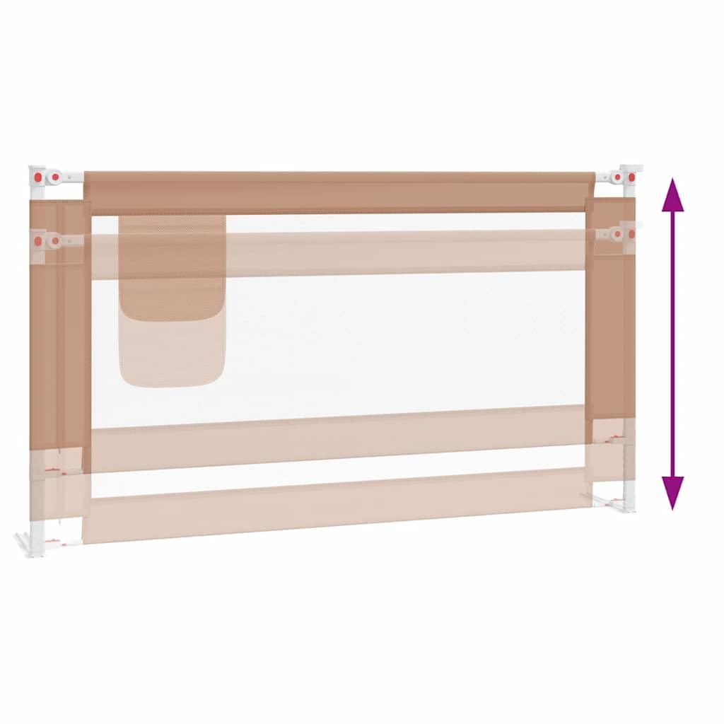 Generisch Kleinkind-Bettschutzgitter Taupe 150x25 cm Stoff,Baby & Kleinkind,Babysicherheit,Baby-Bettschutzgitter,10220