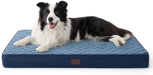 Bedsure Orthopedic Dog Bed for Large Dogs - Thick Flat Memory Foa...