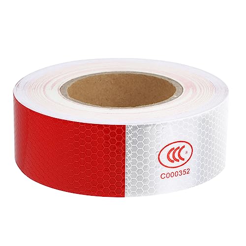 JECOMPRIS 1 Rollo pegatinas reflectantes cinta de peligro cinta reflectante de trafico pegatina reflectante Adhesivos reflectantes para coches. etiqueta adhesiva de advertencia automática