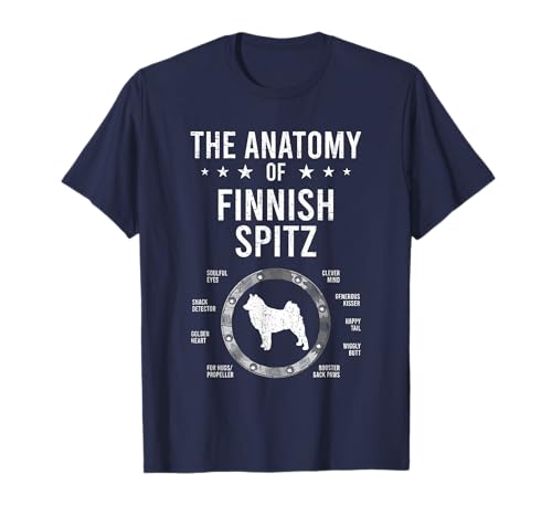 Anatomy of Finnish Spitz Dog Lover T-Shirt
