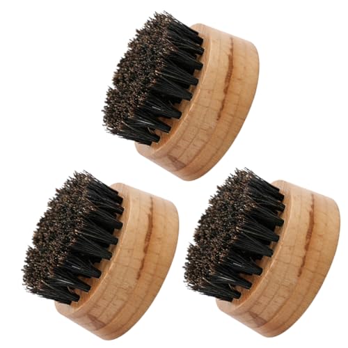 FOYTOKI 3pcs Boars Hair Beard Brush Beard Brush Natural Bristles Travel-friendly