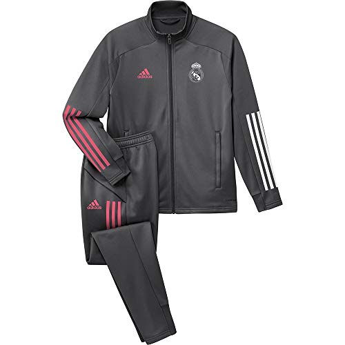 Real Madrid Temporada 2020/21 Chándal Completo Oficial, Niño, Gris, 13/14 años