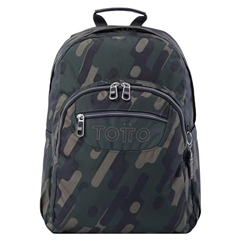 TOTTO Mochila escolar adaptable a carro verde militar - Acuareles Cover