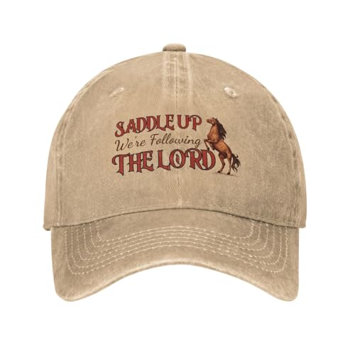 Saddle Up We're Following The Lord Denim Hat miniatura 2