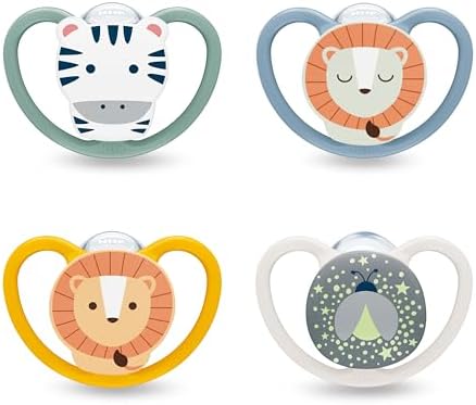 NUK Perfect Match Air Day & Night Baby-Schnuller | 18-36 Monate | Leuchtende Schnuller, die Luftzirkulation fördern & Speichelrash verhindern | 95 % Baby-Akzeptanz** | Sortiert | 4