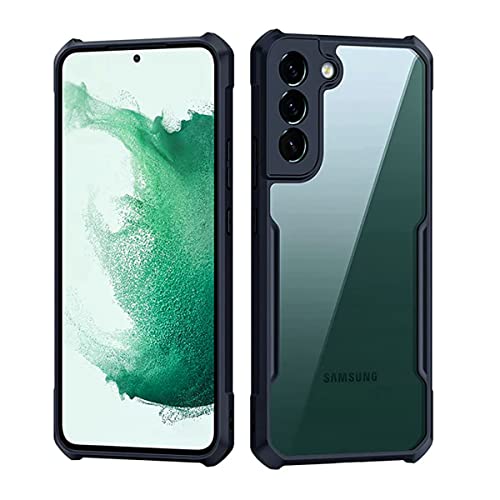 Image of LIRAMARK Transparent Clear Shock Proof Back Cover Case Designed for Samsung Galaxy S22 Plus(Black)